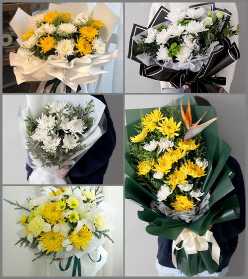 河北唐山市曹妃甸区白事花束代送